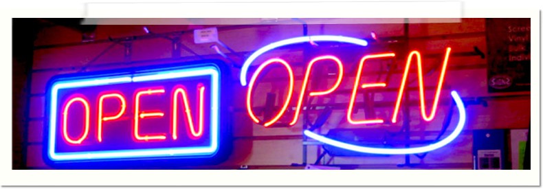 Open Neon Signs